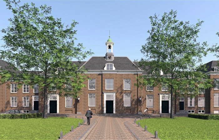 Herinrichting Broeder- en Zusterplein Zeist Visualitatie kerk centrale as