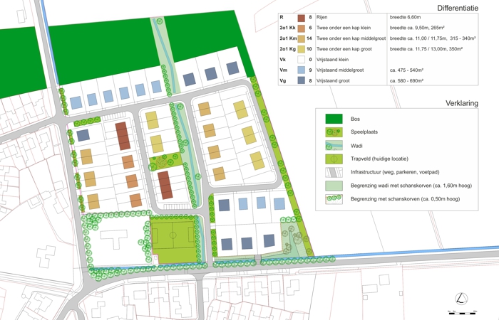 Verkaveling en woningdifferentiatie plan Borgwijk in Luttenberg, Raalte