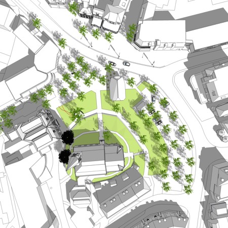 Herinrichting De Brink Baarn plattegrond