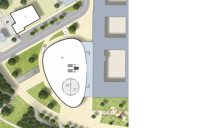  Nieuw Bauhaus-Museum in Weimar plattegrond verdieping