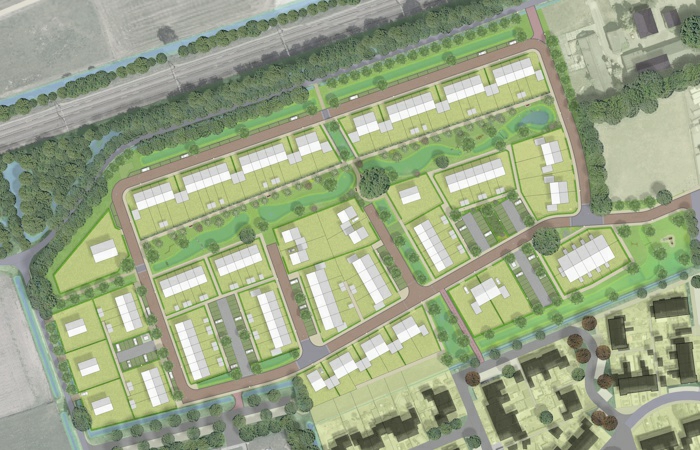 De Regt+Danz, stedenbouwkundig plan, verkaveling, groeninrichting, groenplan, waterberging, Wulperveld, Stroe